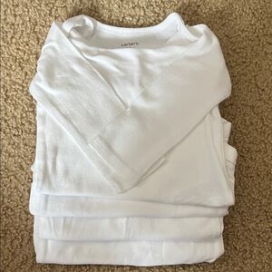 Carter's Classic White Long Sleeve body suits